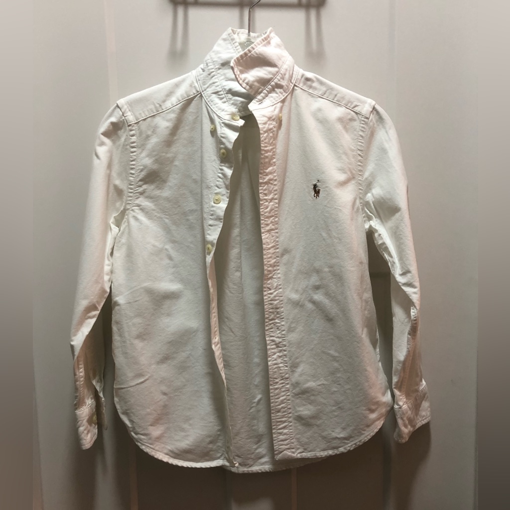 White Button Down Polo